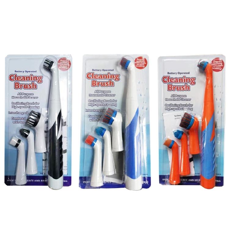 Electrical Brush Cleaner Spin Scrubber Cleaning Gadget with Brush Heads
