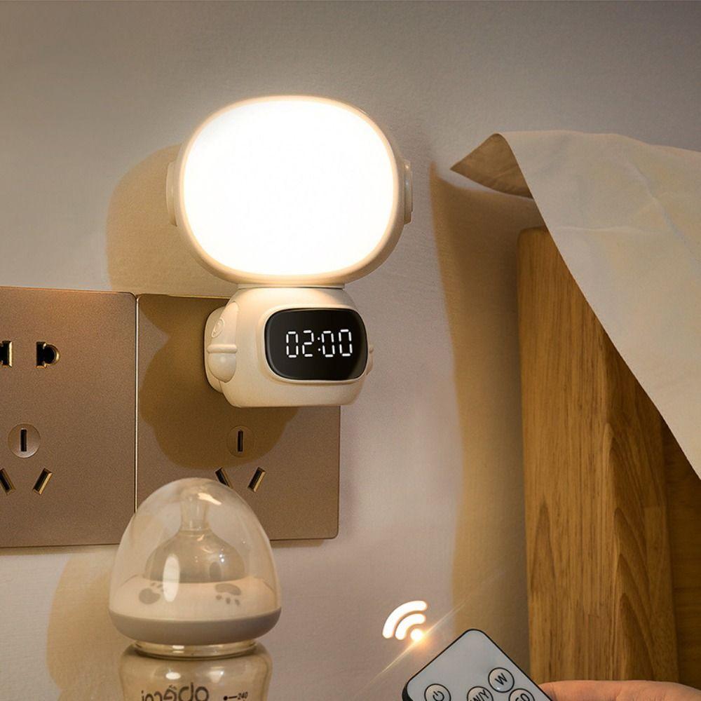 Digital Clock Remote Control Dimmable LED Lamp USB Rechargeable Nursery Sleep Aid  Nursery