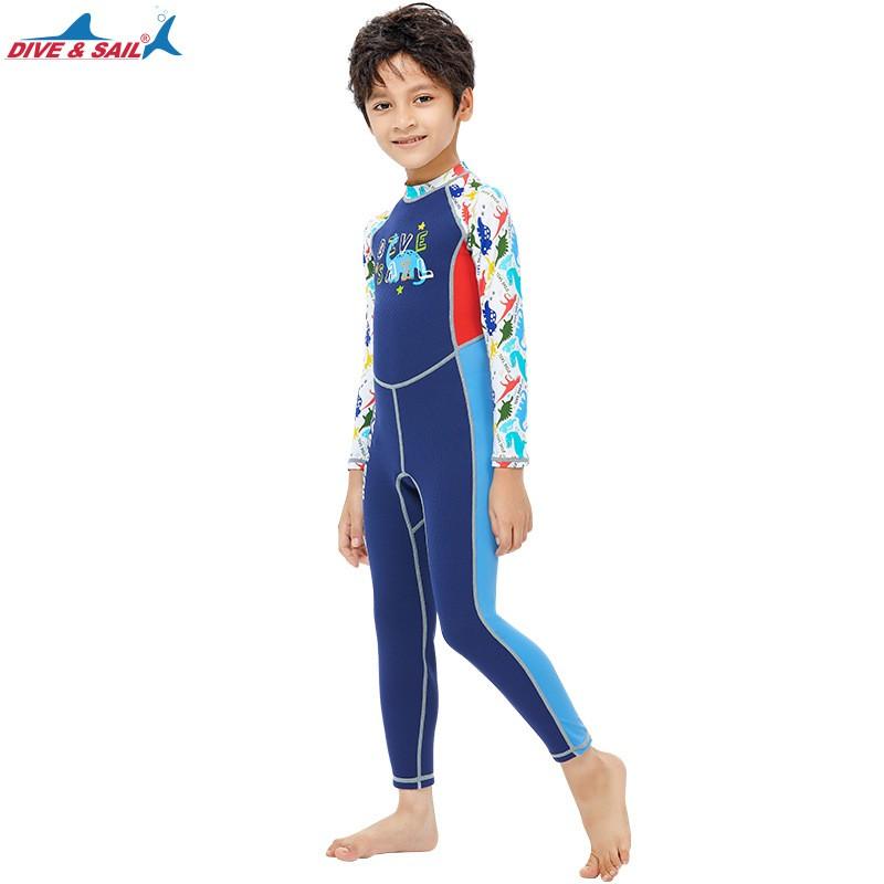Kids 2mm Neoprene Wetsuit Full Body Long Sleeve Snorkeling Swimming Surfing Beach Protection UV