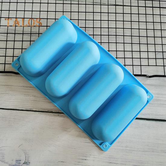 2Pcs Hot Dog Bun Pan Mold Silicone Hot Dog Bun Molds Non Sticky Heat Proof Baking Pan Bread Mold Kitchen Tools