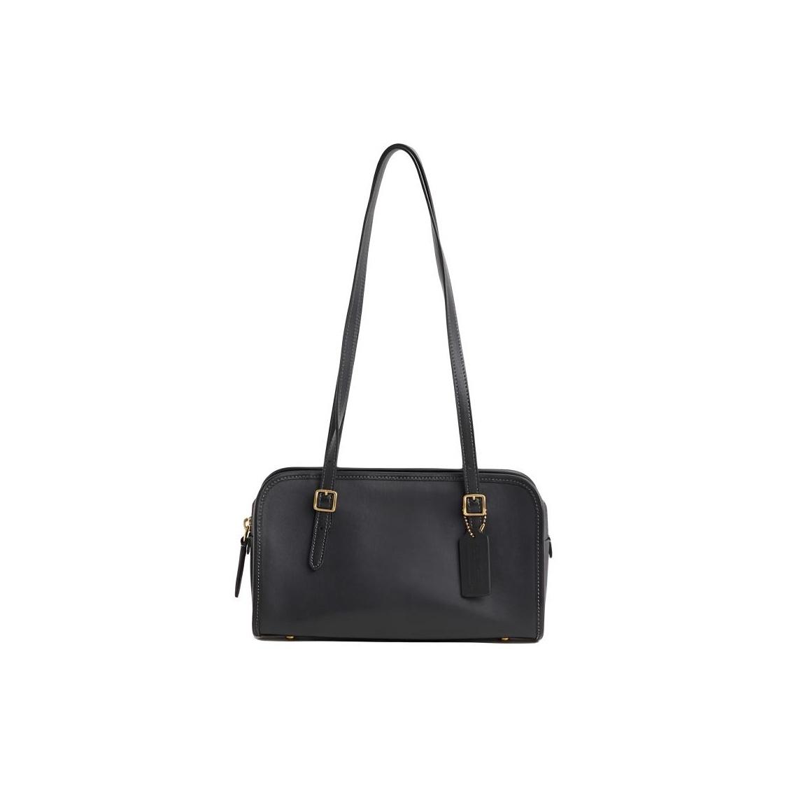 

Coach Swing 25 Large Capacity Adjustable Shoulder Strap Leather Shoulder Bag Women Shoulder Bag Gold Black CBZ22-B4BK Basic Set (Bag+Dust Bag)