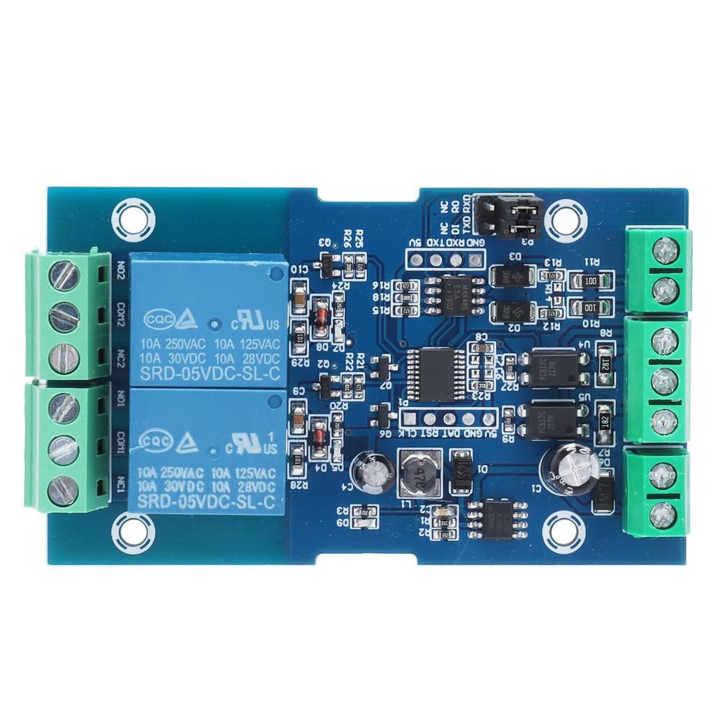 Reléový modul DC 7‑24V Vstupní výstup RS485/TTL s ochranou proti zpětnému připojení Modul se dvěma relé