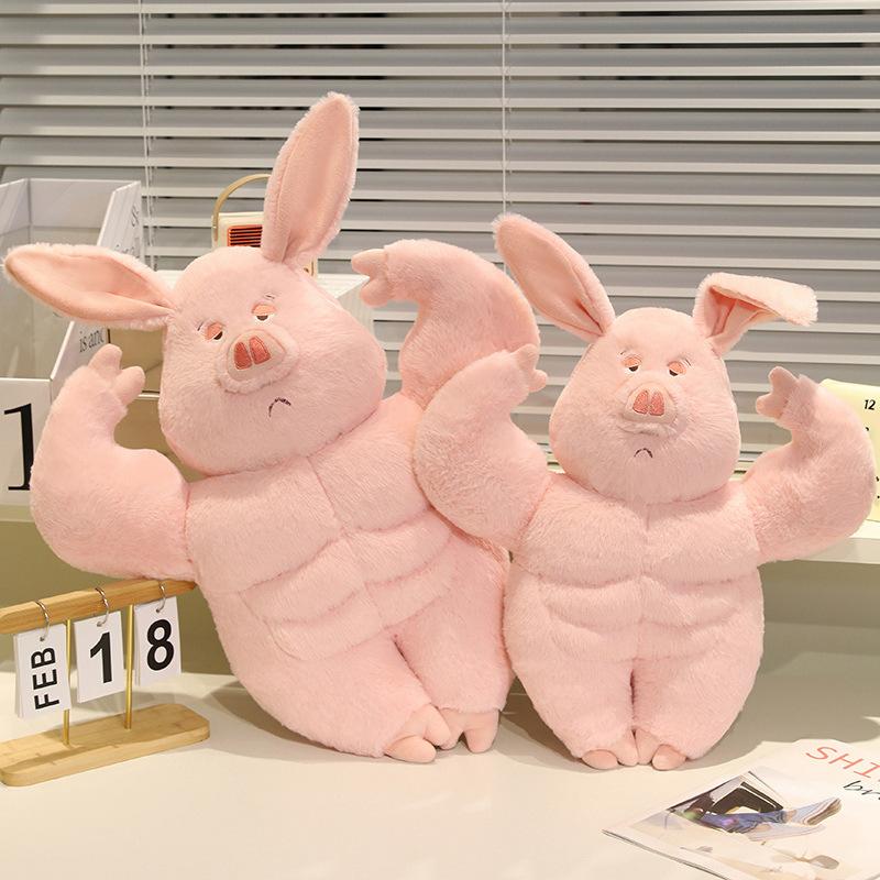 Creative Soft Muscle Pig Doll Plush Toy Abs Pig Pig Doll Home Pillow Cushion Muppet Doll