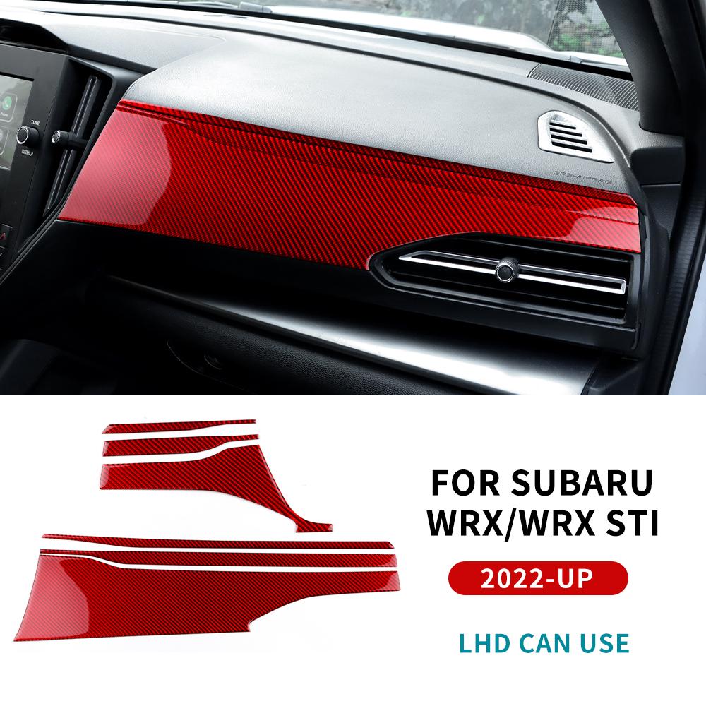Real Soft Carbon Fiber Sticker For Subaru WRX/ WRX STI 2022 2023 2024 2025 Dashboard Panel Interior Trim Car Accessories