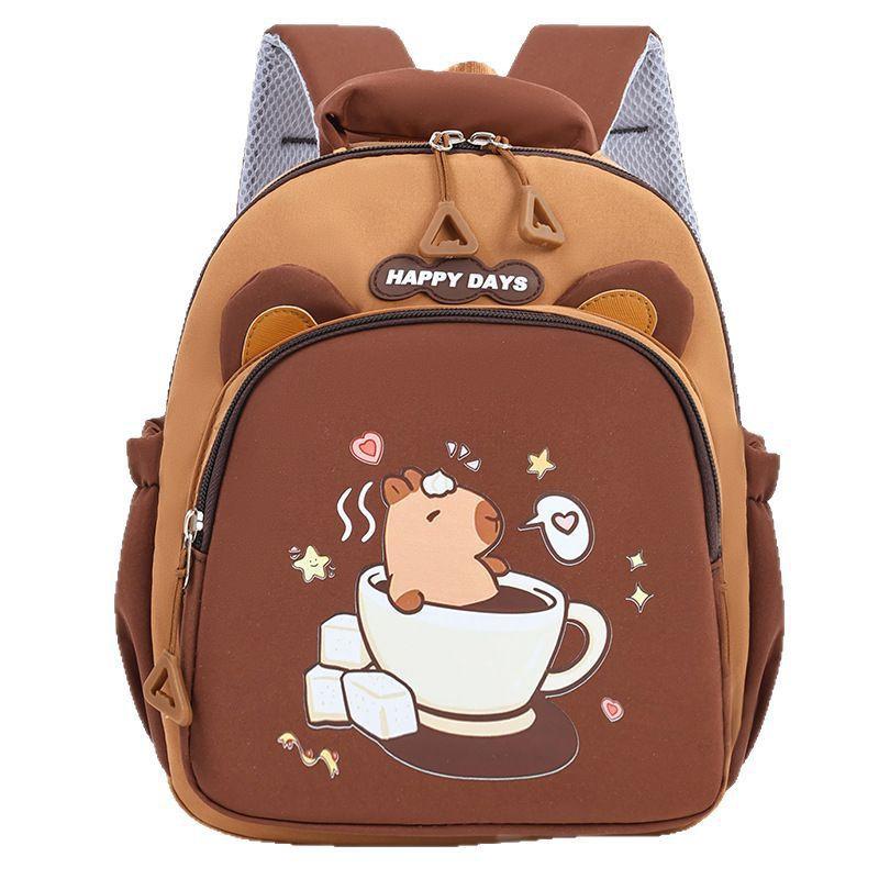 Cute Cartoon Capybara Backpack Kindergarten Children School Bag Casual Daypack Travel Large Capacity Schoolbag For Kid Gifts
