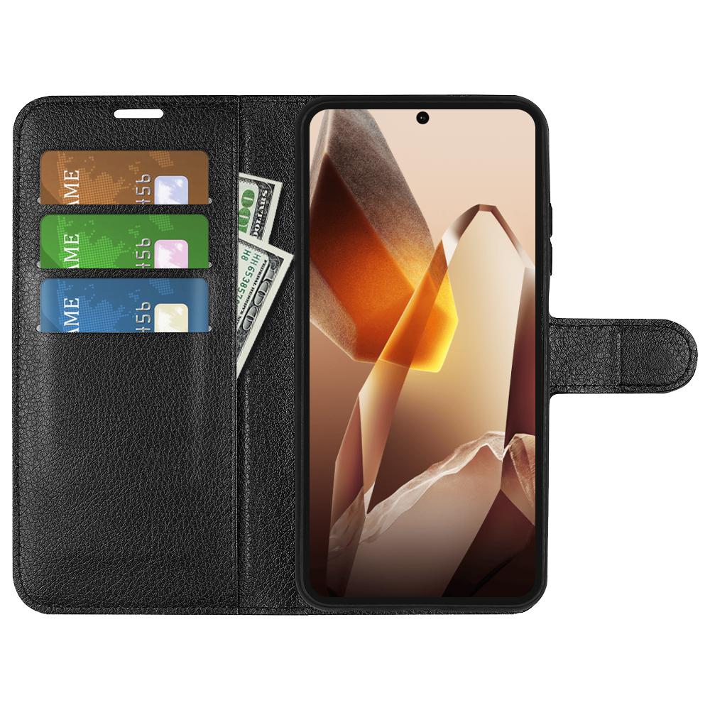 

For OnePlus 13 Case Litchi Texture Shockproof Leather Wallet Phone Cover Brown