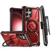 Samsung Galaxy S23 Ultra Case, Heavy Duty Ring Belt Clip, Red