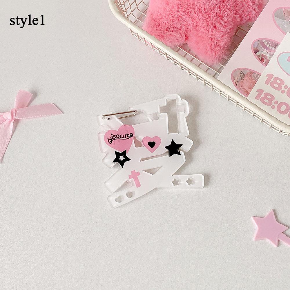 Ins Style Bag Pendant Hook Key Hanging Handbook Decoration Gifts bag charm decoration Carabiner Bag Accessories Acrylic Charm