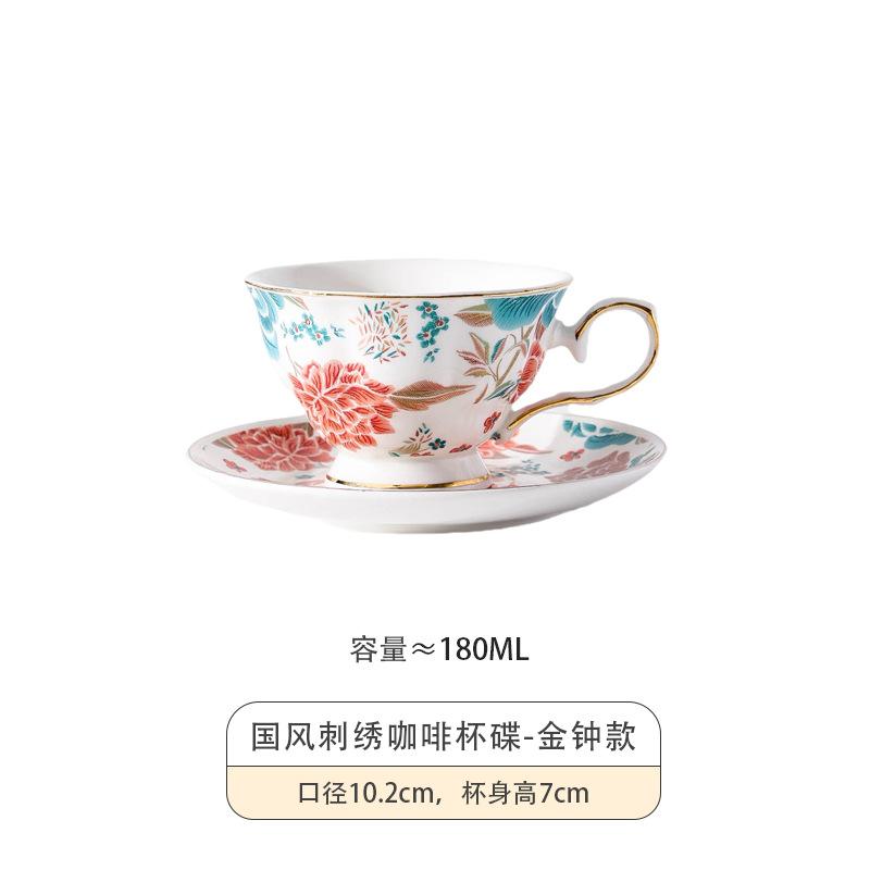 

Китайские цветочные кофейные чашки, тарелки, расписанные вручную позолоченные для послеобеденного чая, изысканные керамические сувениры 180ml-200ml