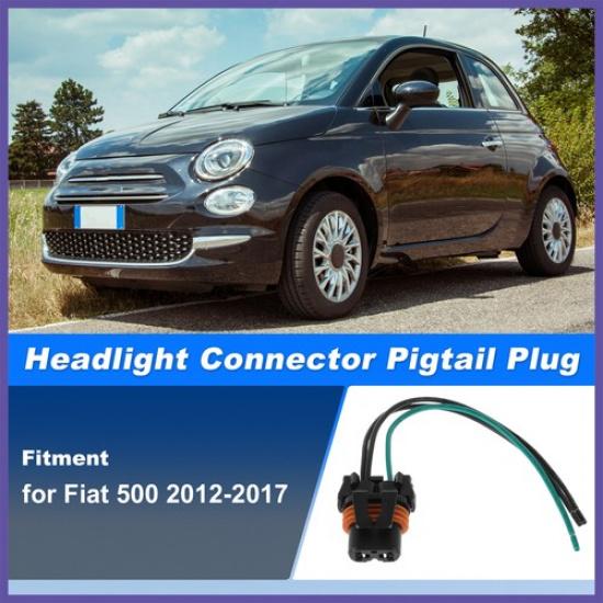 No.9012 Halogen Bulb Connector Pigtail Wiring Harness for Fiat 500 12-17