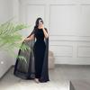 Robe de soirée Velours Bodycon Manches Cache-cœur Automne Hiver Nouvelle Collection Pour Femmes, Style Européen Américain Robe de Soirée Formelle de Fête Pour Crossborder