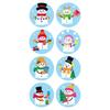 500pcs/roll Christmas Round Snowman Stickers Gift Packaging Sticker