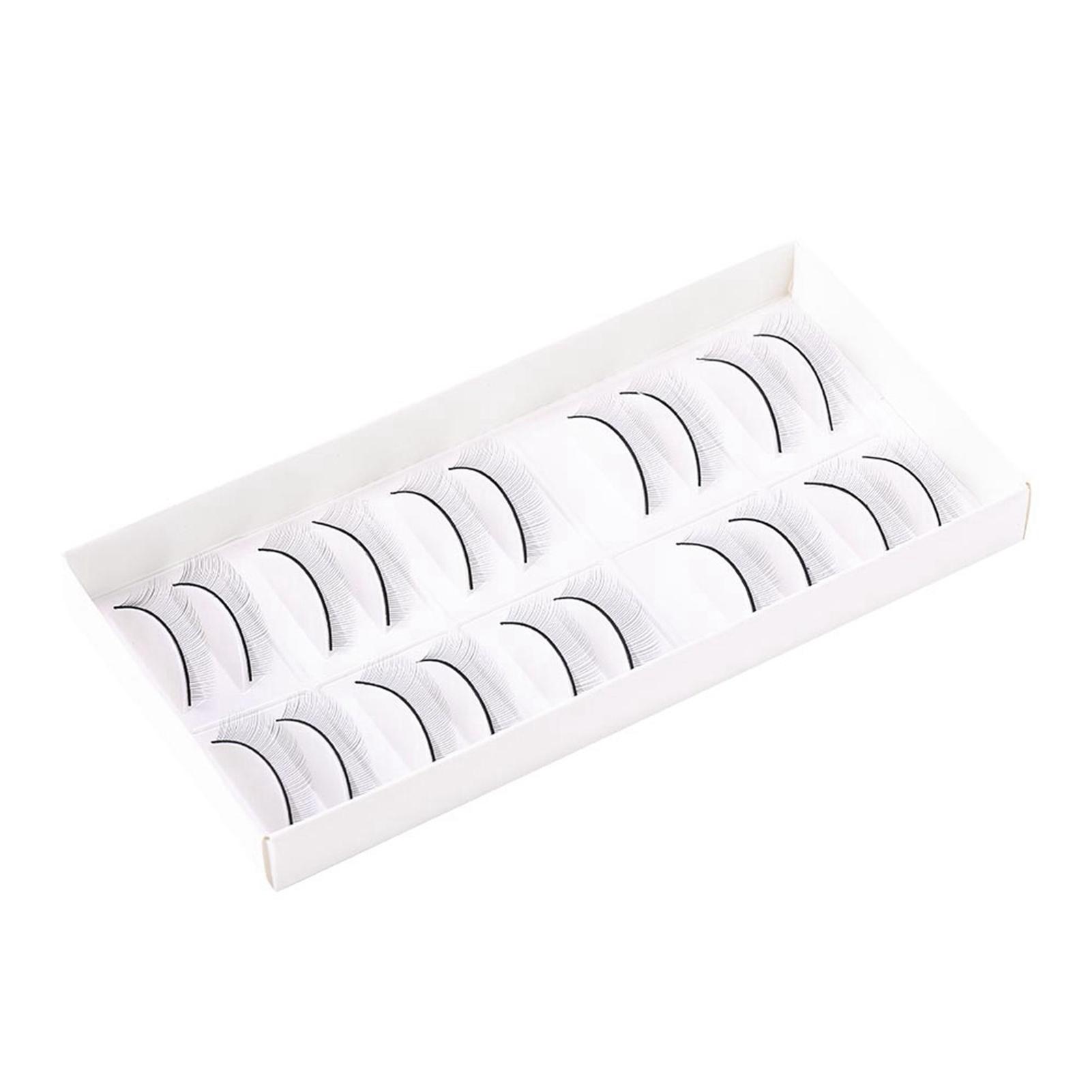

10 Pairs Practice Eyelashes False Lashes for Eyelash Extension Grafting Training Eye Makeup белый