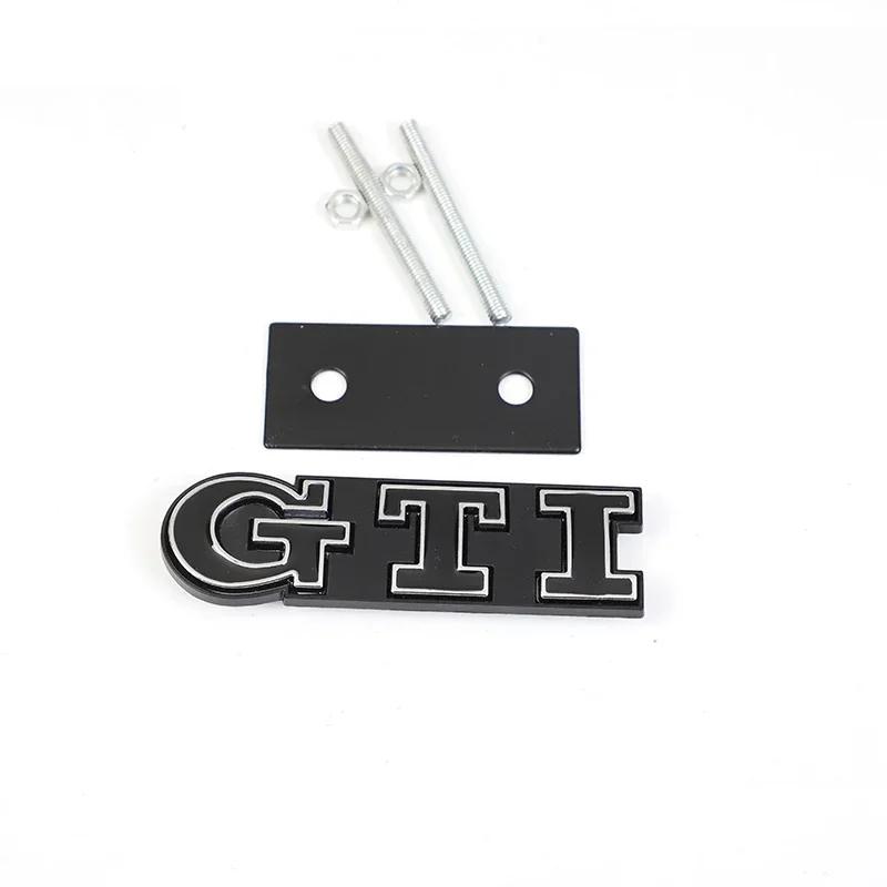 Hijk1 ·1Pcs Car Metal Badge Sticker Front Grille Decal Decoration For VW GTI Passat B6 Golf Mk7 Polo Tiguan Jetta T-ROC Sharan Touran