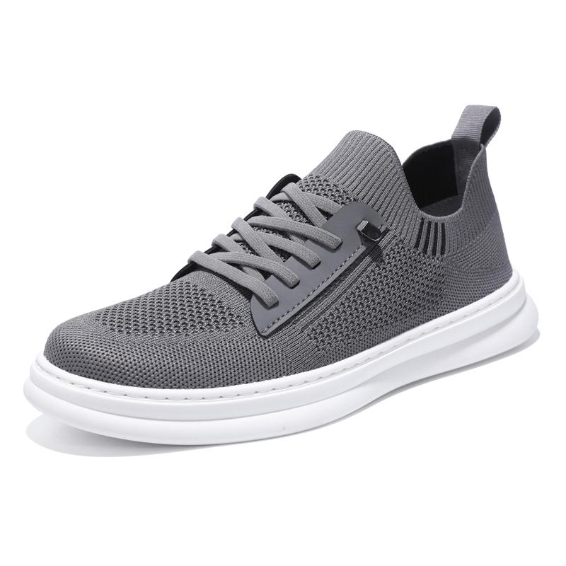 Men's Shoes  Spring and Autumn New Casual Mesh Surface Breathable Summer Slip-on Lazy Lightweight Increase Socks Shoes