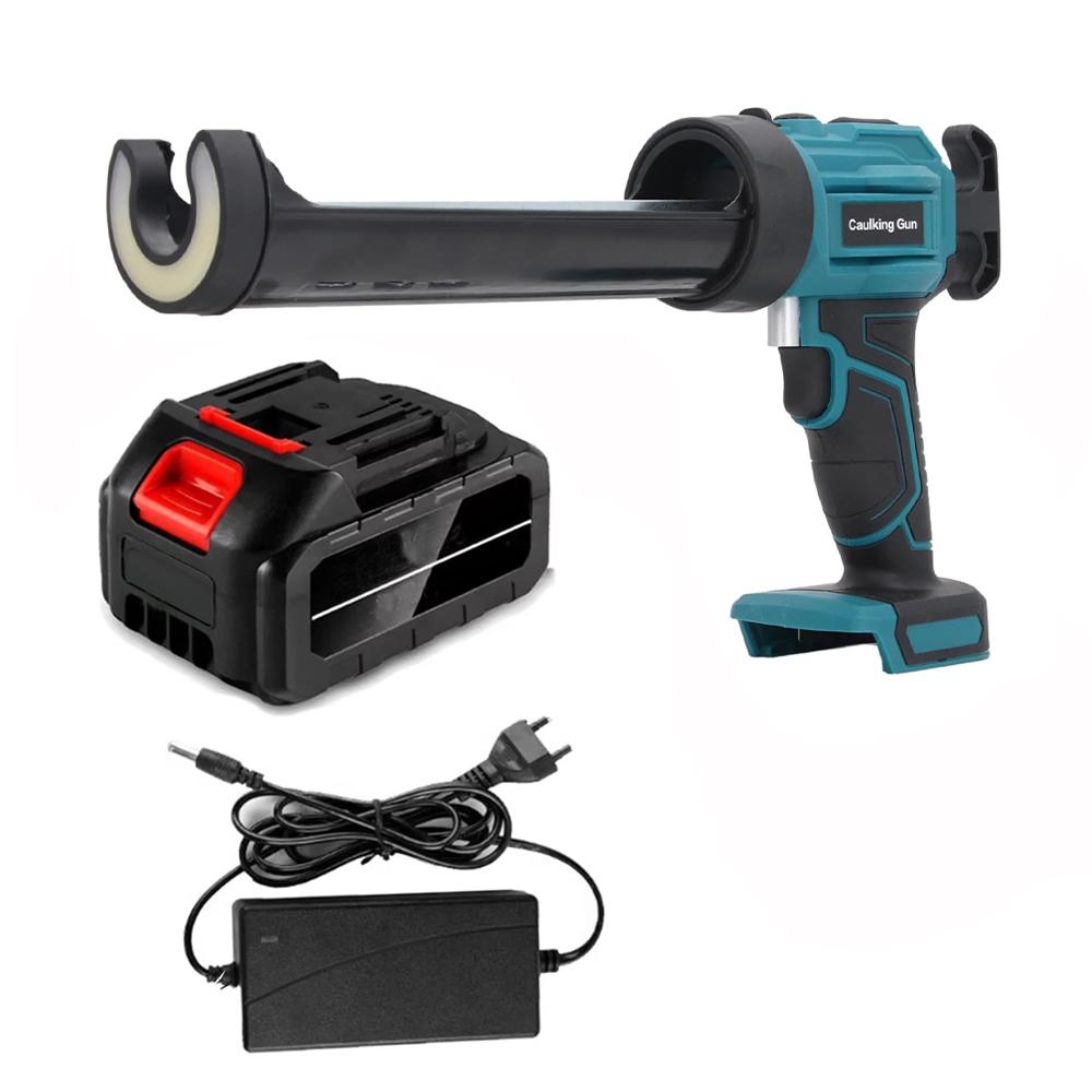 

1Pc Electric Caulking Gun With Battery Wireless Glass Glue Gun For Makita 18V Cement Glass Adhesive Glue Seal Sealant Tool Set UK Plug