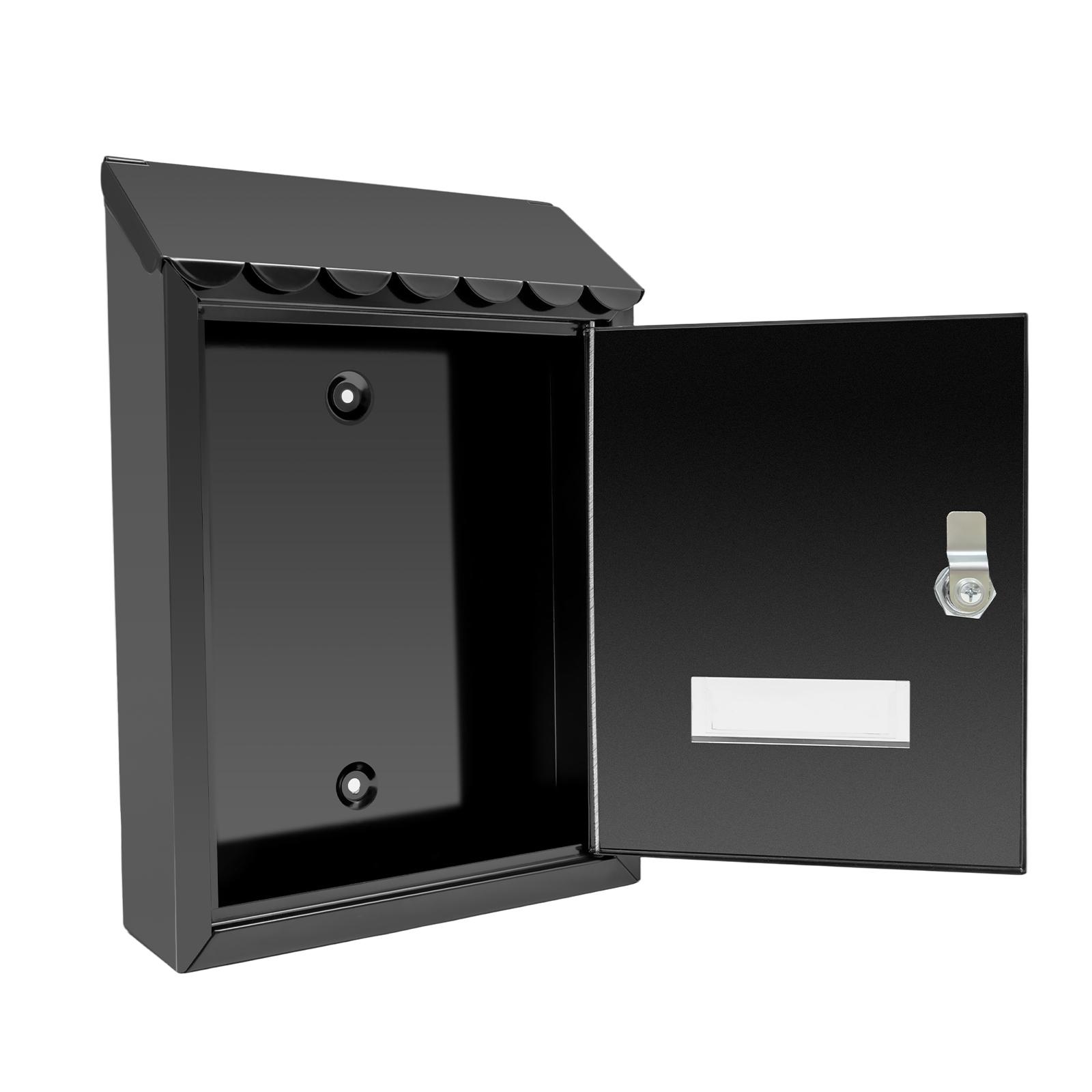 Locking Wall Mount Mailbox, Mail Boxes with Key Lock, Security Key Drop Box for Letters Newspapers, Cards