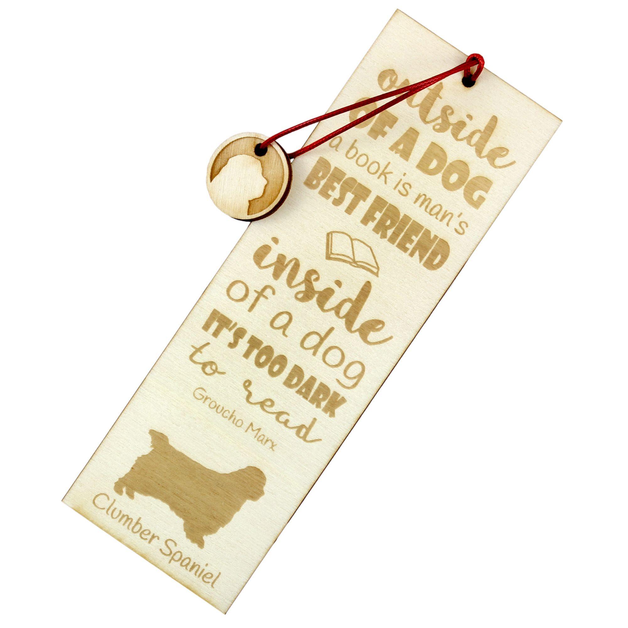 

Clumber Spaniel - dog bookmark, personalized bookmark, gift for bookworm from Art-Dog brand