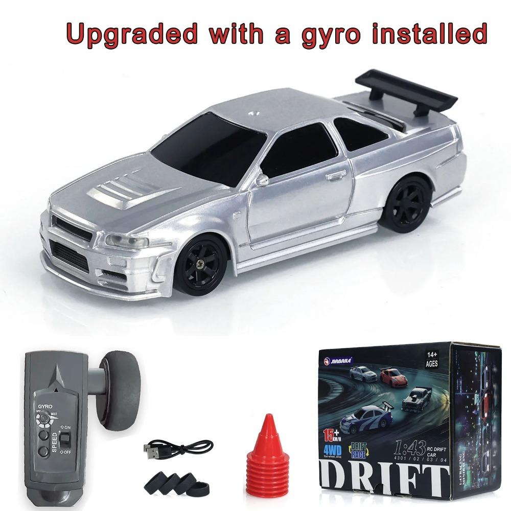 Vylepšené Gyro Mini Hračky 4WD 1/43 RC Rychlé Auto RTR 2.4G Rádiové Ovládání Závodní Driftovací Auto Pohon Všech Kol Vysokorychlostní Model Dárky