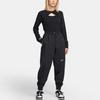 Nike Einfarbiges Logo Bestickt Hohl Rundhals Pullover Figurbetont Gestrickt Mode Sport Langarm T-Shirt Damen Tops Schwarz DV8215-010