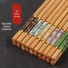 Double Pack Bamboo Chopsticks: High-End, Food Grade, Natural Nan for Family Meals
