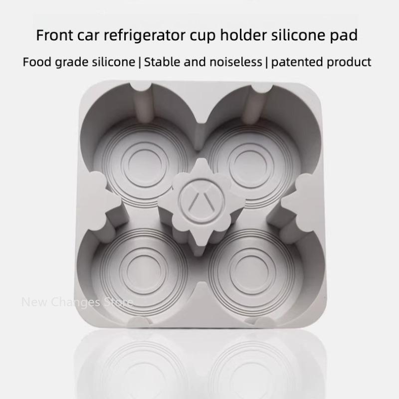 For Denza Z9GT Car Front Row Refrigerator Silicone Pad Cup Holder Silicone Storage Box Non-slip Interior Modify Accessories