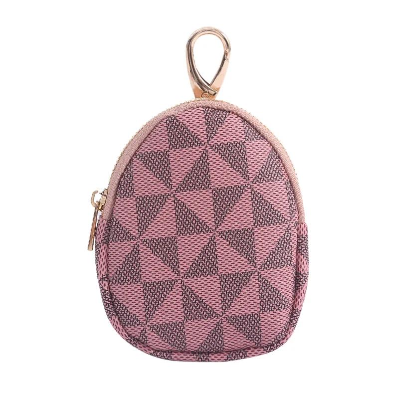 Fashionable New Plaid Short Zipper Coin Purse Portable Mini Key Bag Thickened Waterproof and Storable Small Wallet