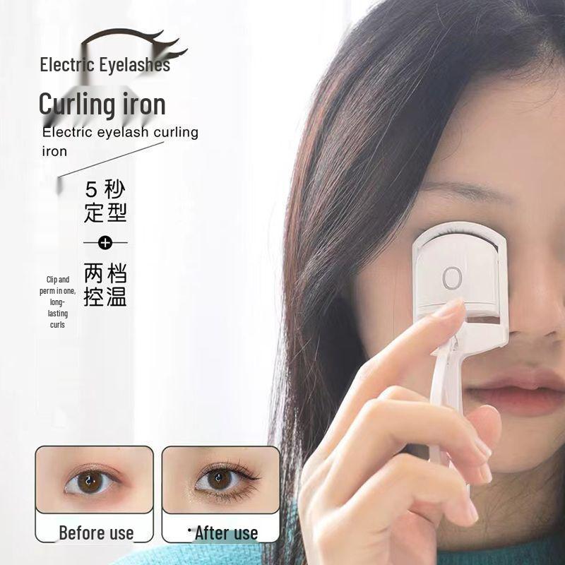 Portable Electric Heated Eyelash Curler - Long-Lasting, Rechargeable for Perfect Styling