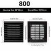 Black Vent Grille Waterproof Louver Vent Air Ventilation System Fan Grille  Electric Cabinet
