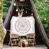 Boho Floral Rectangle Wall Tapestry Hanging Background Cloth Mandala Wall Art For Bedroom Decor
