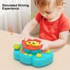 Baby Fun Steering Wheel Toy with 10 Simulated Driving Sounds Crab Toy, Early Learning Educational Toys for Cognitive Development