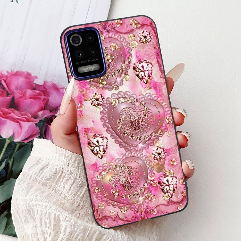 For LG K52 K62 2020 Case LM-K520 LM-K525 Stylish Love Heart Painted Cover Soft TPU Phone Case For LG K62 K 52 LGK52 LGK62 Fundas