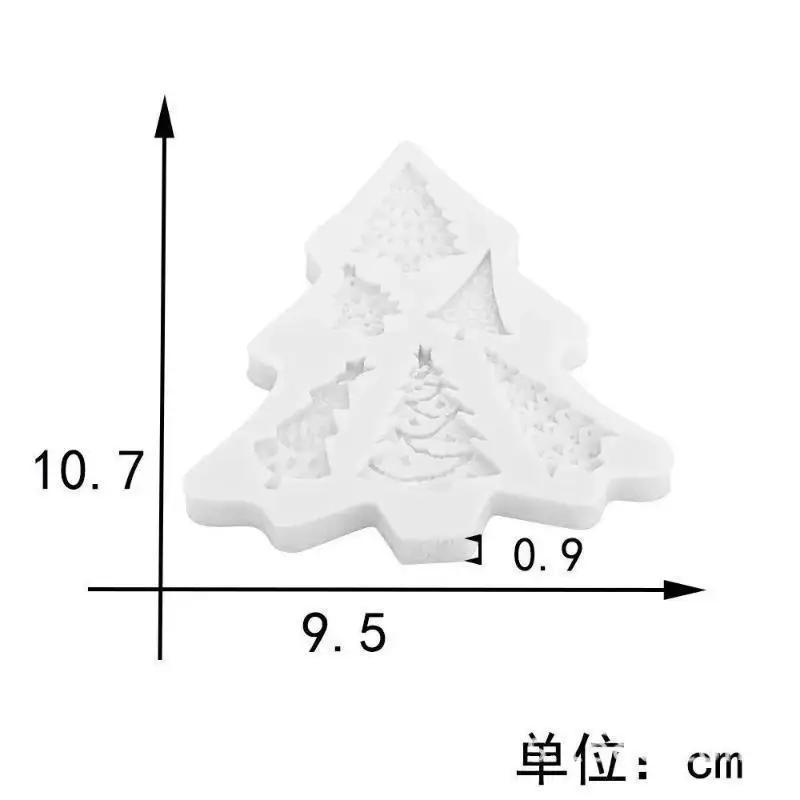 Chrsitmas Series Creative Silicone Molds Xmas Tree Shape DIY Cake Mold Candy Craft Chocolate Biscuits Reusable Baking Tools
