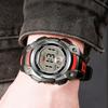 50m Waterproof Men Women Digital Watch LED Night Light Stopwatch Calendar Alarm 12Celsius24H Rubber Band Shockproof Watch