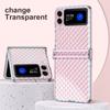 Folding Design Transparent Acrylic Case For Samsung Galaxy Z Flip 3 5g Flip3 Anti -Knock Hard Phone Cover For Samsung Z Flip 3