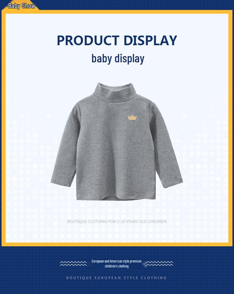 27kids Korean Style Boys' Long-Sleeve Turtleneck Shirt - Autumn Collection