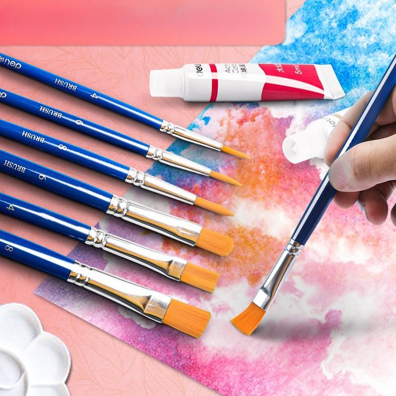 4 Pieces/set, Complete Set of Watercolor Pens, Art Specific, Bristle Brush, One Set, Acrylic Oil Painting Brush, Painting Tools, Creative Painting