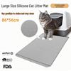 Wasserdichte Silikon-Katzenstreu-Matte - Groß 86cm, Universelles Spritzschutz-Design