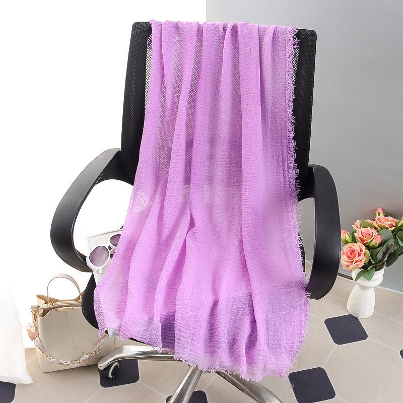 Women's Large Cotton & Linen Pure Color Scarf: Spring/Summer Muslim Headscarf, Beach Towel, Sunscreen Shawl