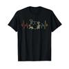 Funny Drum Heartbeat Drummer Drumming Sticks Retro T Shirt Vintage Washed Soft Streetwear Top For Everyday Wear Unisex