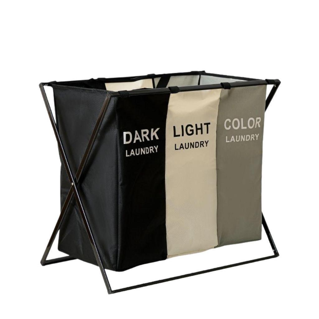 Waterproof Foldable Oxford Cloth Laundry Hamper with Lid for Bathroom Use