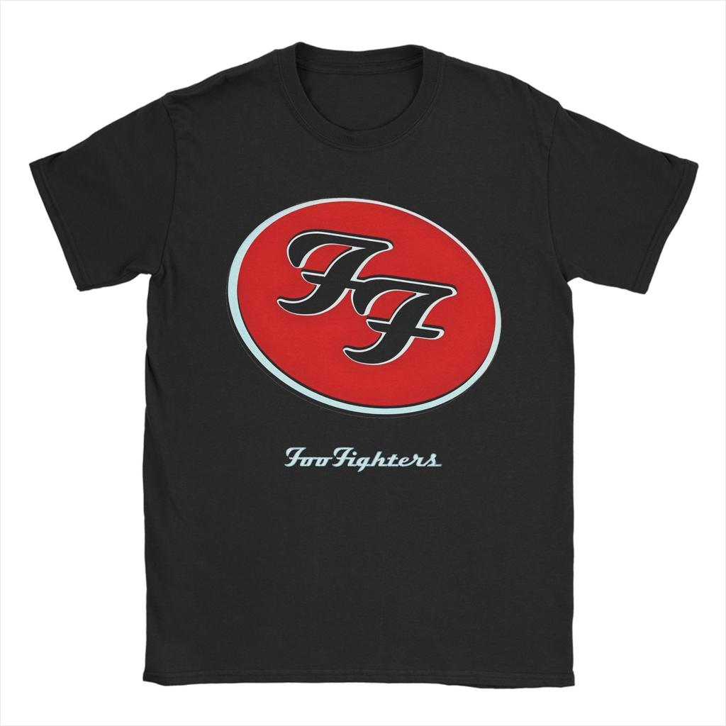 Men Women F-Foo F-Fighters Rock Music Band T Shirts 100% Cotton Clothing Vintage Short Sleeve Round Collar Gift Idea T-Shirt