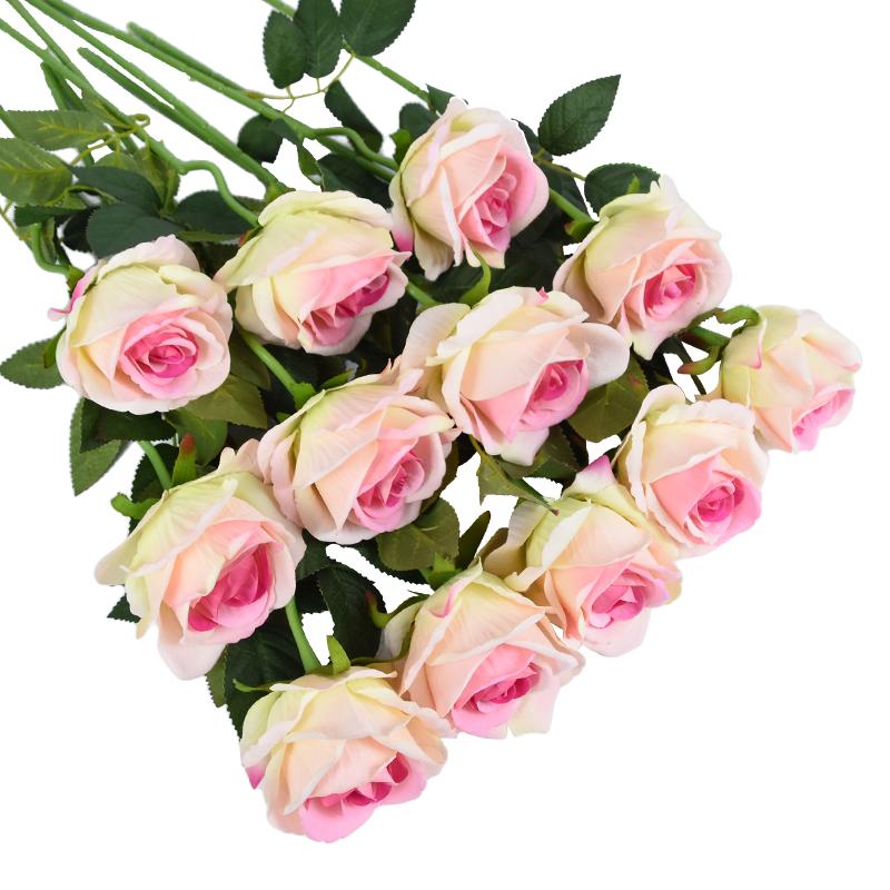 5/10Pcs Artificial Flowers Bouquet Red Silk Fake Rose Flower for Wedding Home Table Decoration Christmas Valentine's Day Gift