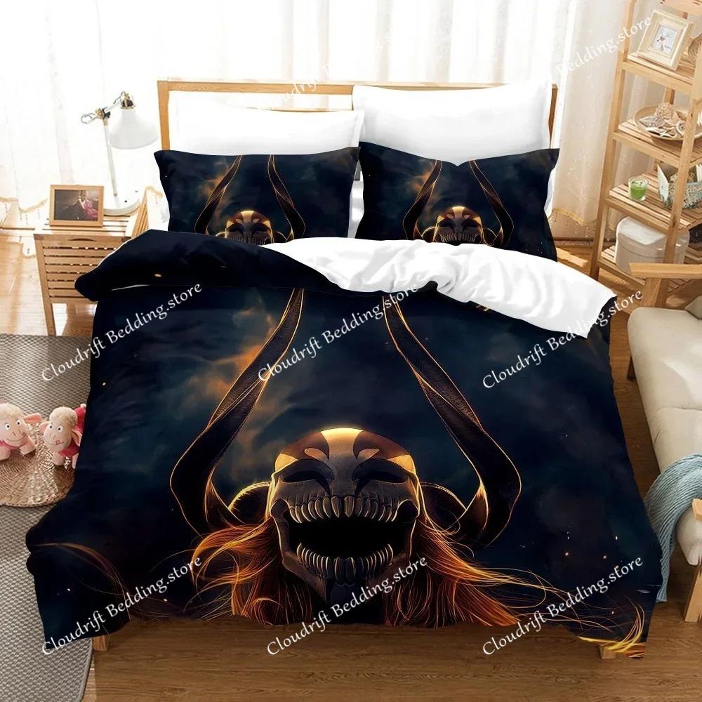 New Anime Bleach Cartoon Print Duvet Cover Pillowcase Bedding Set Double Twin Full Queen King Adult Kids Bedclothes Quilt Cover