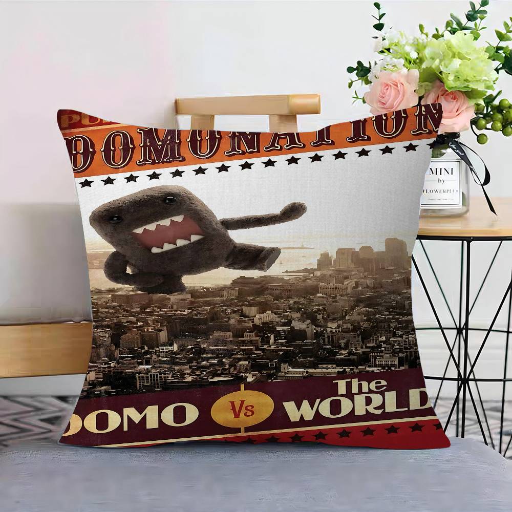 Cute Domo-Kun Pillow Anime Pillow Sofa Bed Head Pillow Cover Cushion Cover 45x45 Cm Fashion