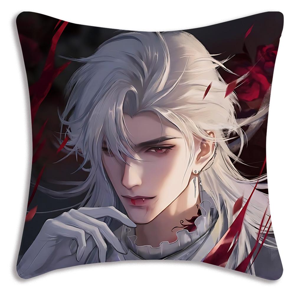 Sylus Love and Deepspace chibiS Pillow Covers Cartoon Sofa Decorative Home Double-sided Printing Short Plush Cute Cushion Cover