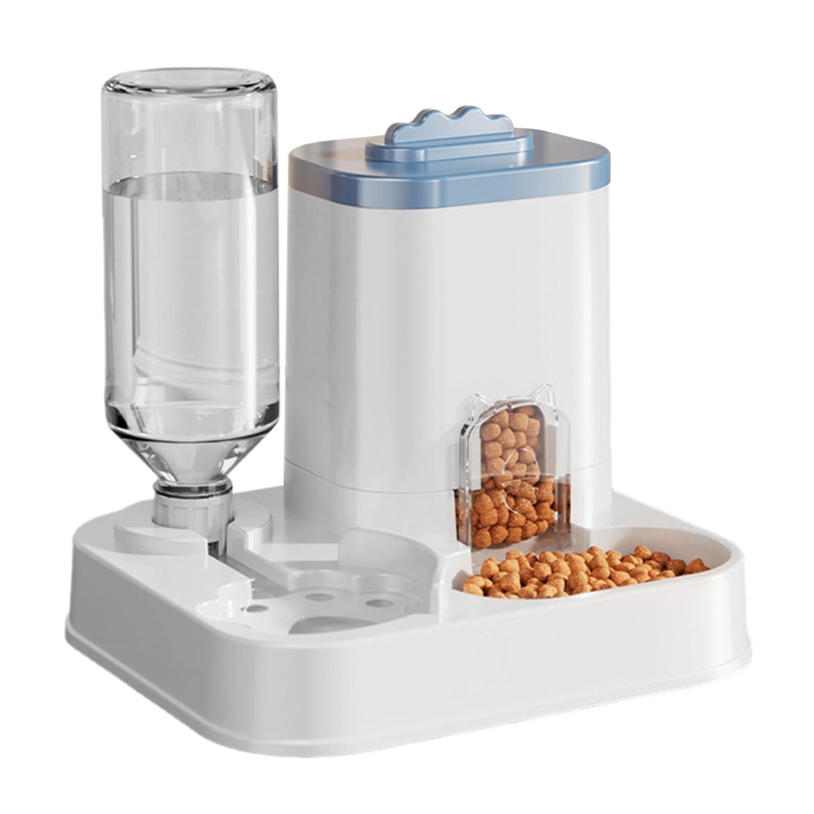 

Gravitys Pet Feeder Waterer For Small To Medium Pets Automatic-Gravity Refills For Convenience For Indoor Cats (Blue,As Shown) синій