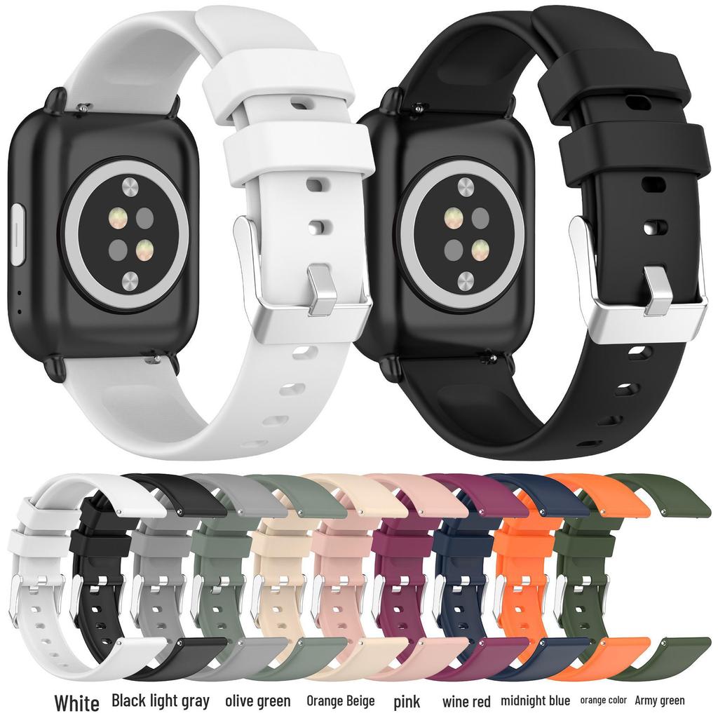 Glossy Solid Color Strap for Huami Amazfit GTS4 Mini (20mm)