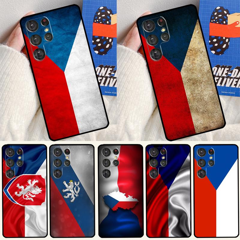 Czech Republic Flag Soft Case For Samsung Galaxy S25 Ultra S9 S10 S20 S21 S22 S23 S24 Plus S24 FE Funda Cover