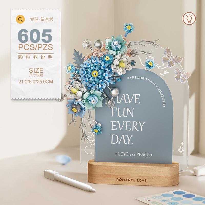 

flower Adults Bricks Construction Set Big Particle Building Blocks 3d Model Building Blocks Gifts Kid Educational Assembly Toys